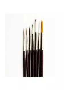   Ecsetkészlet - Vékony hosszú vonalazó ecsetek, vegyesen - 7 db-os készlet