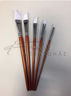   Ecsetkészlet - White Taklon ecsetek, ferdére vágott - 5 db