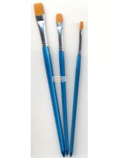 Ecsetkészlet - Gold Taklon rövid lapos ecsetek - 3 db