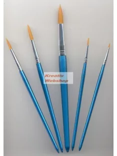 Ecsetkészlet - Gold Taklon kerek hegyes ecsetek - 5 db