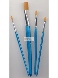   Ecsetkészlet - Gold Taklon ecsetek, vegyesen, 3db széles lapos ecset és 1db kerek hegyes ecset - 4 db-os készlet
