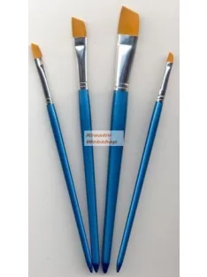   Ecsetkészlet - Gold Taklon ferdére vágott lapos ecsetek - 4 db