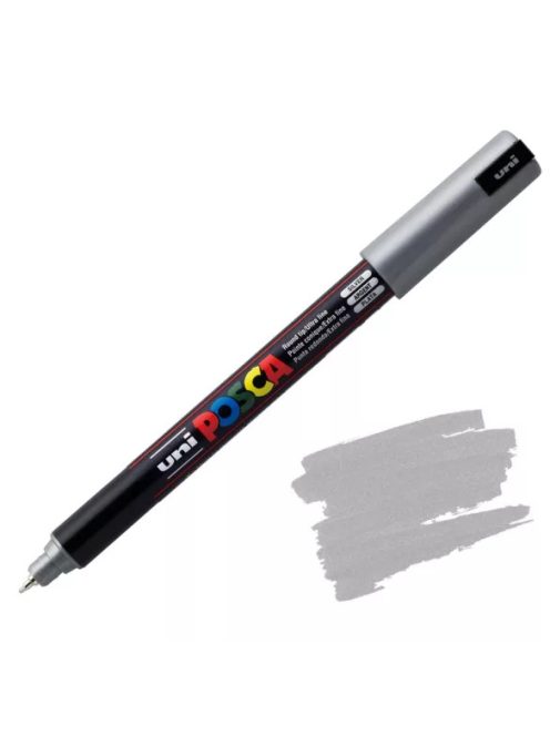 Posca filc, 0,7 mm, UNI Posca PC-1MR - Ezüst 26