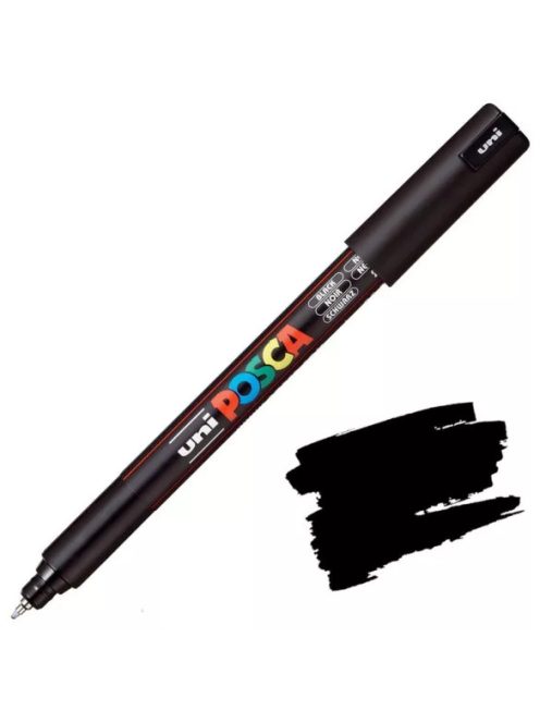 Posca filc, 0,7 mm, UNI Posca PC-1MR - Fekete 24
