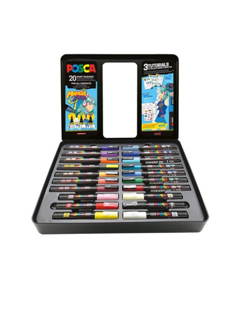 Posca filc készlet - UNI Posca Manga ajándékkészlet, 20 db-os - Manga