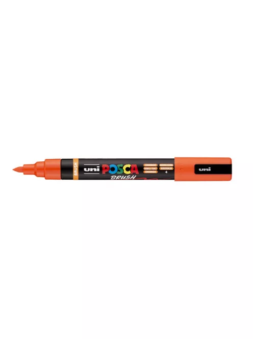 Posca filc, Ecset hegyű, 1-4 mm vastag filc, UNI Posca PC-5BR, Narancs 04