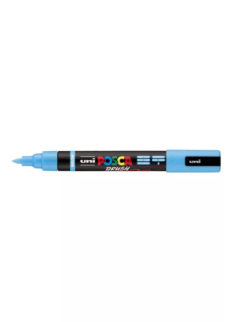 Posca filc, Ecset hegyű, 1-4 mm vastag filc, UNI Posca PC-5BR, világoskék 08