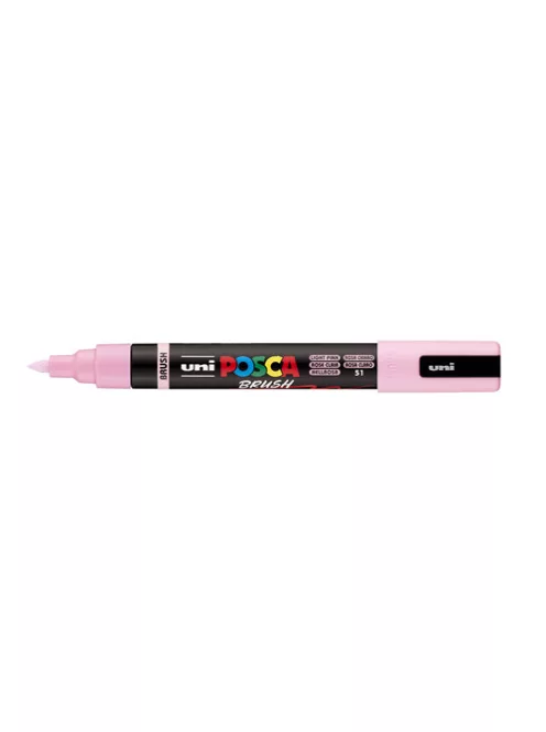 Posca filc, Ecset hegyű, 1-4 mm vastag filc, UNI POSCA PC-5BR - Világos rózsaszín 51