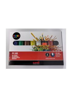   Posca filc, 8 mm, vágott, UNI Posca PC-8K, 8 különböző szín