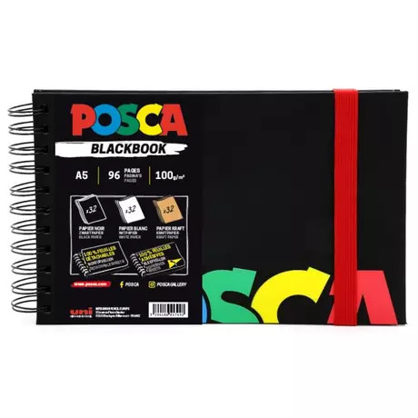 Posca Blackbook Markertömb 100gr - A5, 48 lap, három színű l