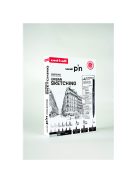 Tűfilc készlet - UNI PIN Urban Sketching 9 db-os készlet, Útmutatóval - fekete és szürke tűfilcek