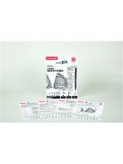 Tűfilc készlet - UNI PIN Urban Sketching 9 db-os készlet, Útmutatóval - fekete és szürke tűfilcek