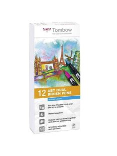   Tombow ABT Dual Brush Pen - Kéthegyű marker filctoll 12db - alapszínek