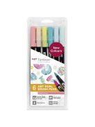Tombow ABT Dual Brush Pen - Kéthegyű marker filctoll 6 db - candy