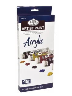 Kreatív hobby - Akrilfesték készlet - 12 x 21 ml