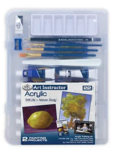   Művészeti oktató készlet - Akrilfestés - műanyag hordtáskában