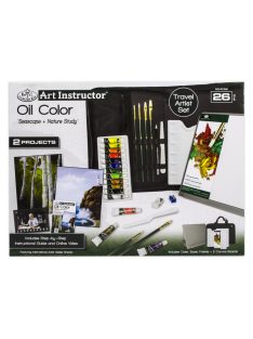 Nagy művészeti utazó készlet asztali festőállvánnyal és hordtáskával- 37x28x7cm - Olajfestés