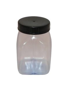 Átlátszó műanyag üveg széles nyakkal, 200 ml
