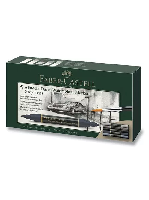 Akvarell jelölők készlet Faber-Castell szürke 5 db