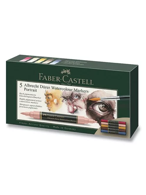 Akvarell jelölők készlet Faber-Castell portré 5 db