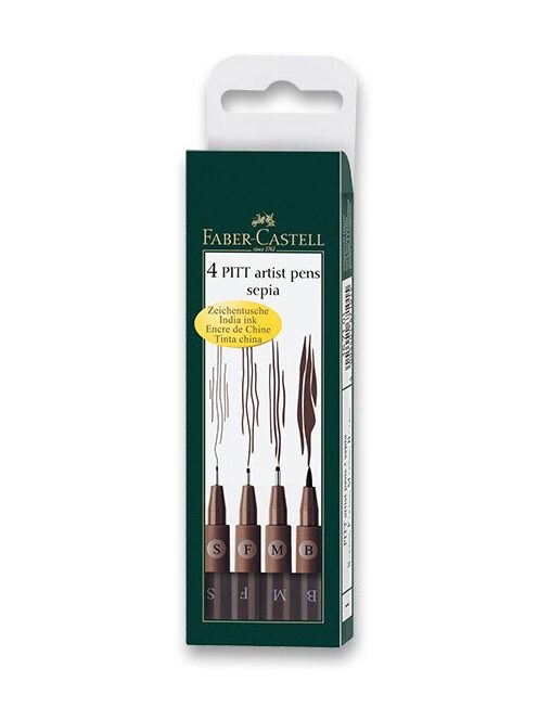 Jelölő készlet Faber-Castell 4 db – szépia