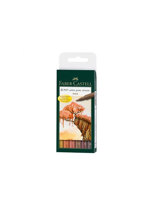 Set of brush markers FC 6 pcs - terra