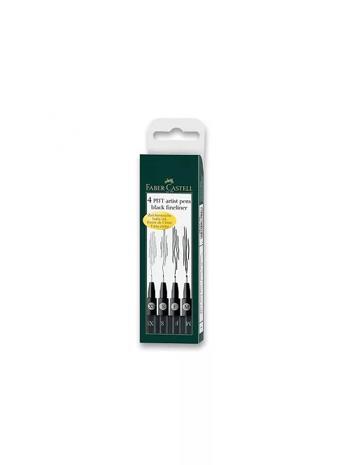 Jelölő készlet Faber-Castell Pitt 4 db