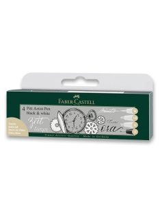 Jelölő készlet Faber-Castell 4 db Black and White