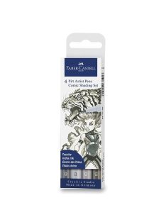 Faber-Castell 4 db-os filctoll, Comic szürke