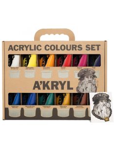 Akrilfesték készlet A'kryl 12x100ml