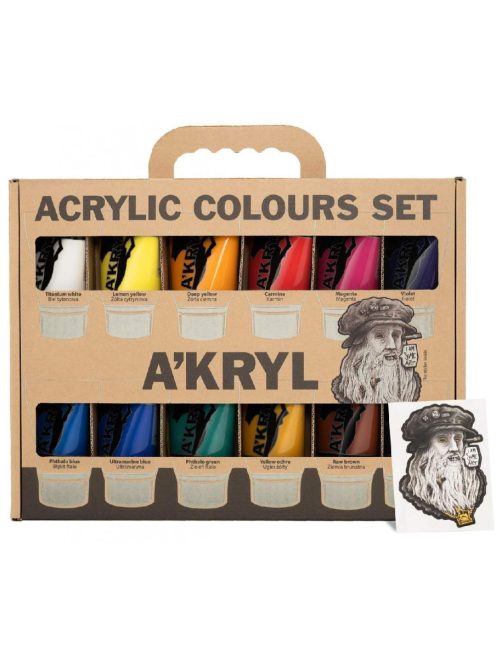 Akrilfesték készlet A'kryl 12x100ml