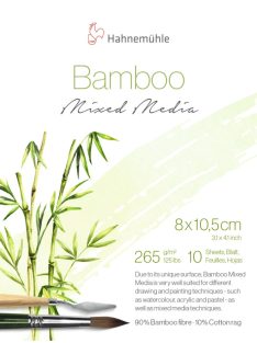 Bambusz tömb vegyes technika HHM 8x10.5cm 265g