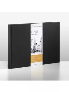 Sketchbook Hahnemühle D&S 19.5x19.5cm fekete