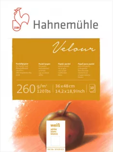 Bársony tömb pasztellhez 36x48cm fehér