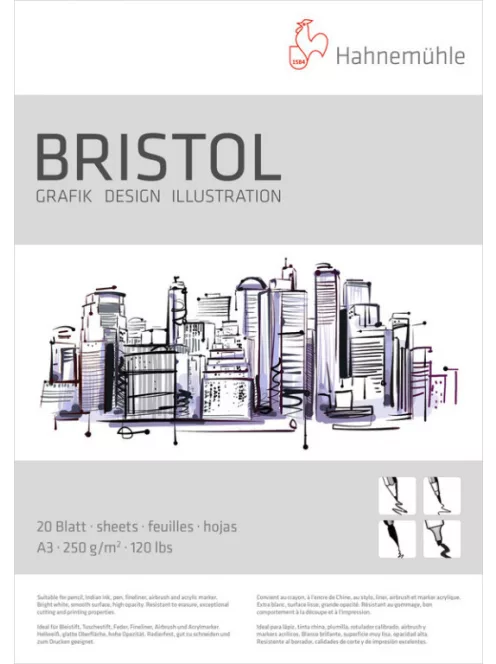 Tömb Hahnemühle Bristol A3 250g