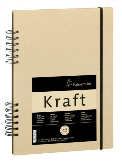 Vázlattömb Hahnemühle Kraft 120g A4 spirál kötés