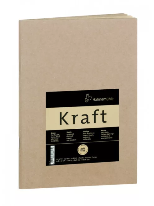 Vázlattömb Hahnemühle Kraft 120g A4 ragasztott kötés