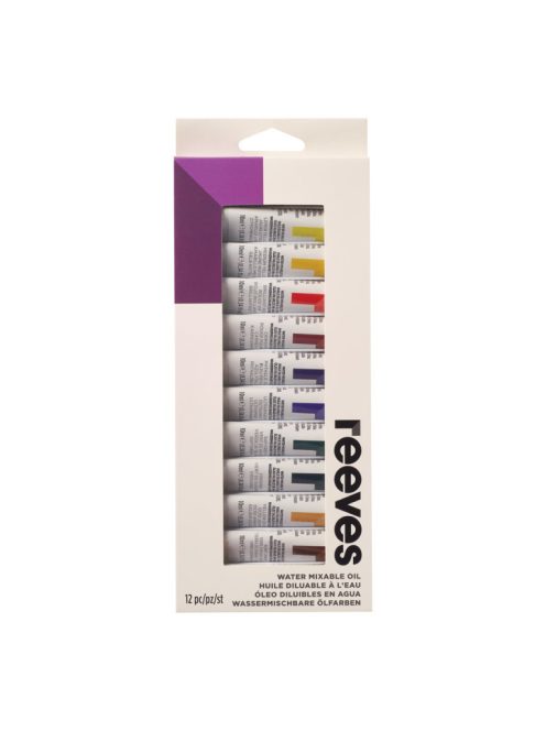 Reeves vízbázisú olajfestékek, készlet 12x10ml