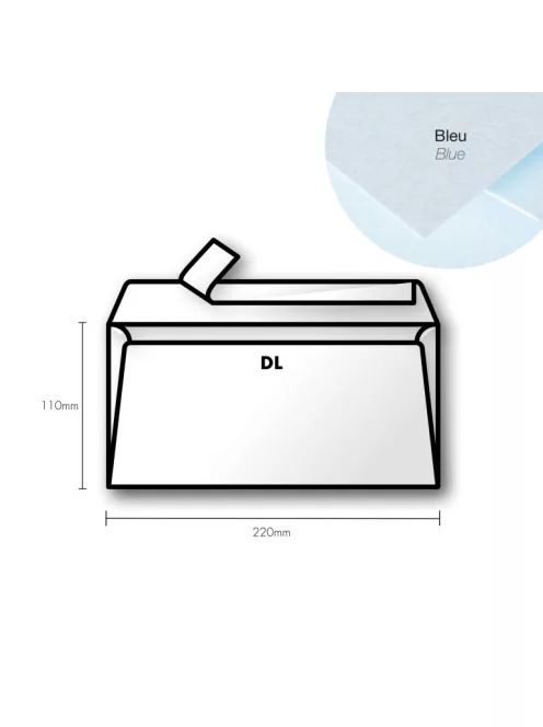 Paper envelope Pollen DL 110x220mm – kék