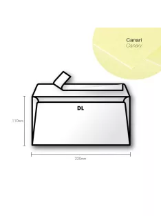 Paper envelope Pollen DL 110x220mm – Canary