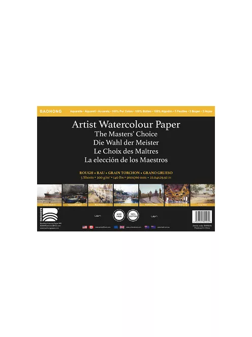 ACTION 5+2 Watercolor paper Baohong 300g 56x76cm rough