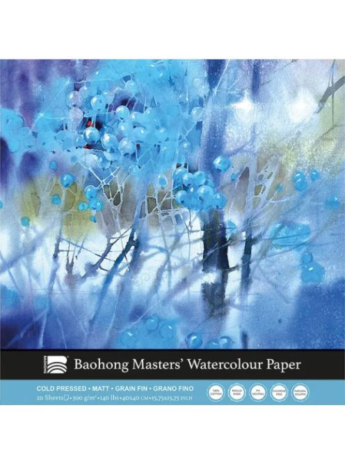 Baohong Masters akvarellpapír 40x40cm hidegen sajtolt 300g