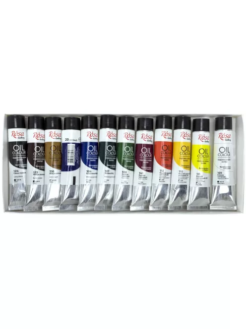 Olajfesték készlet - Rósa Gallery - 12 x 20 ml tubusos - kartondobozban