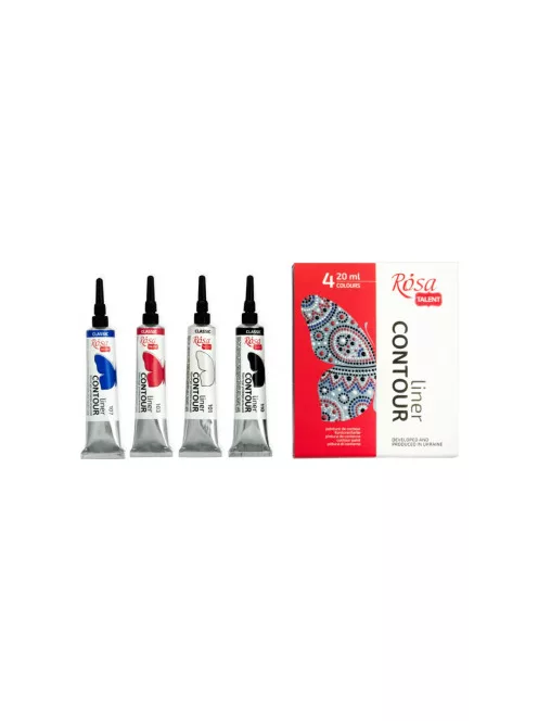 Universal outliner set 4x20ml – classic colours