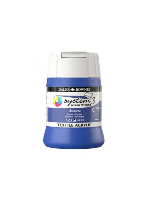 Szitanyomó tinta textilre System3  123 Ultramarin