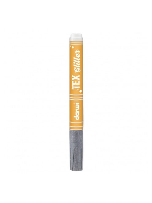 Darwi textil marker, 2 mm, csillogó ezüst