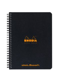 Rhodia gyűrűs jegyzetfüzet 16x21cm pöttyös - Fekete