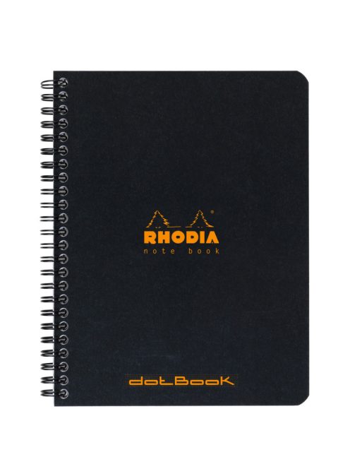 Rhodia gyűrűs jegyzetfüzet 16x21cm pöttyös - Fekete