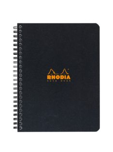 Rhodia gyűrűs jegyzetfüzet 16x21cm vonalas - Fekete