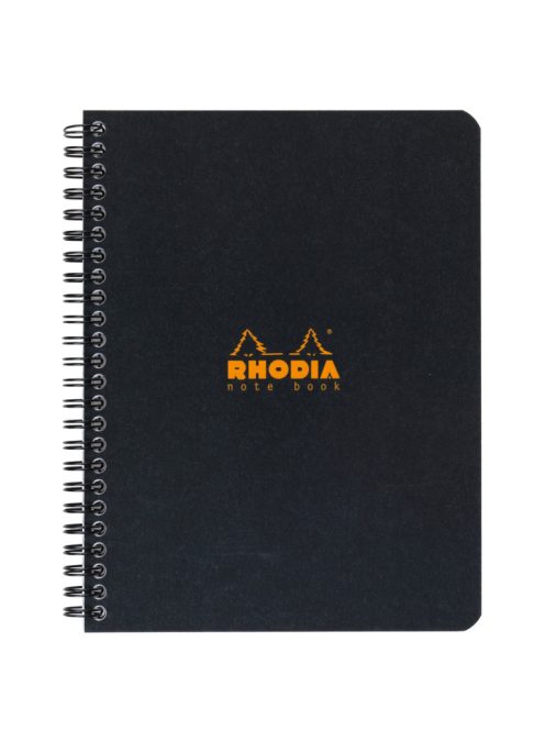 Rhodia gyűrűs jegyzetfüzet 16x21cm vonalas - Fekete